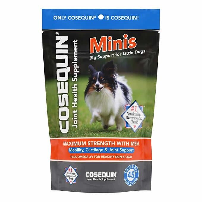 Cosequin Minis Max Strength MSM & Omega-3 Dog Joint Health Chews, 4-Pack