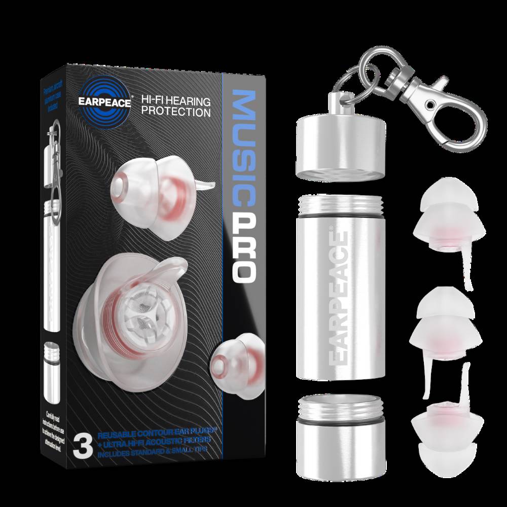 Music Pro Ear Protection Set by EARPEACE - Premium Sound Filtering Earplugs