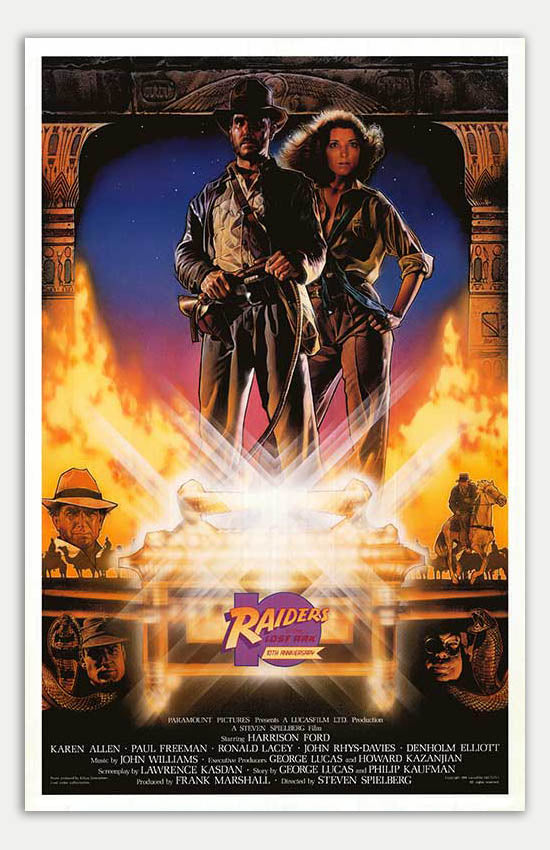 Raiders of the Lost Ark - 10th Anniversary Reprint Movie Poster