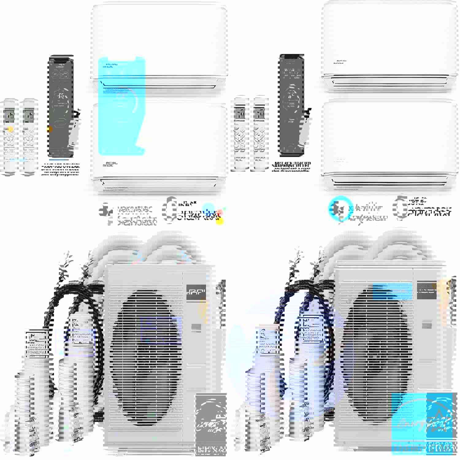 MrCool DIY 4th Gen 27K BTU 3-Zone Ductless Heat Pump System Bundle