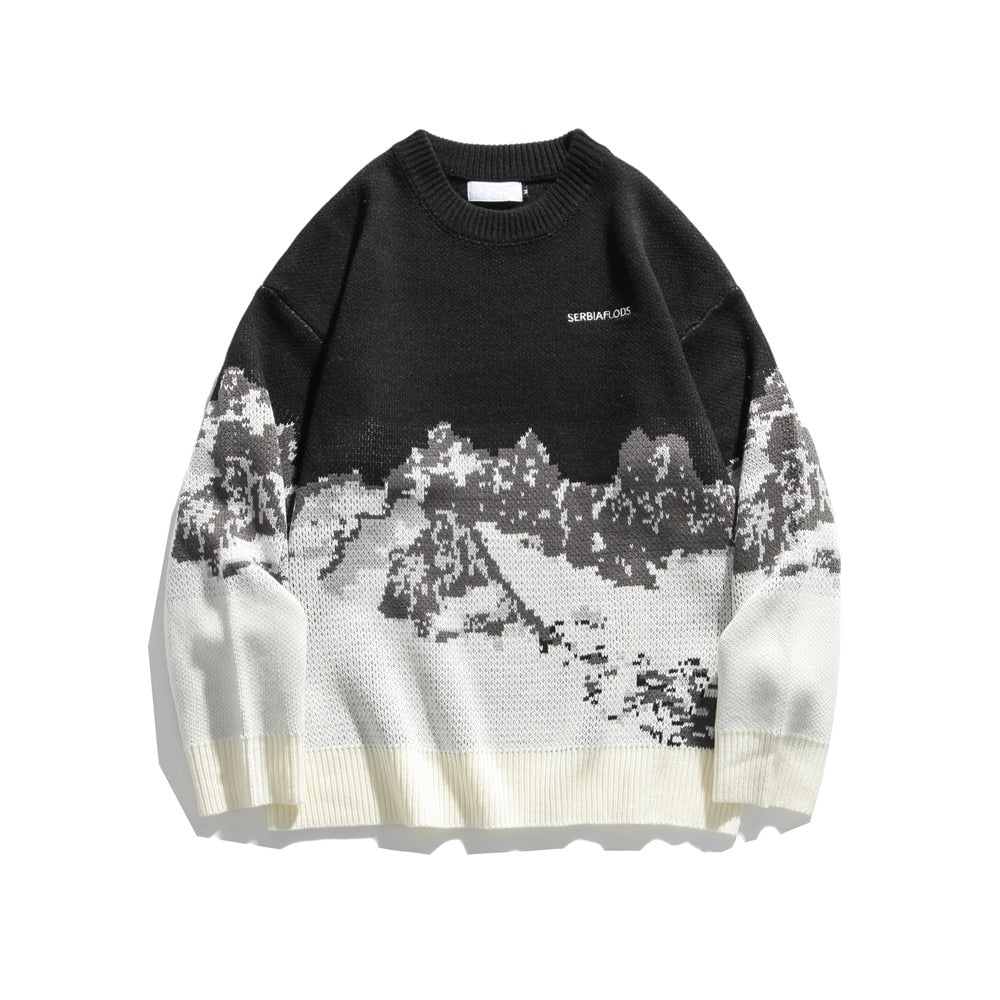 Stylish Letter-Patterned Preppy Sweater for Men and Women