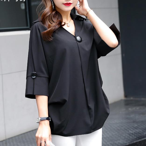 Women's Plus Size Summer Chiffon Batwing Tee
