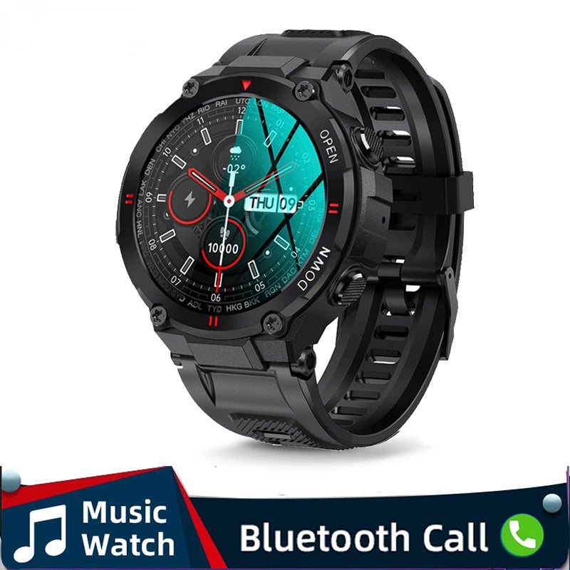 Upgraded NEKTOM K22 Smart Watch for Men - Fitness Tracker with Bluetooth, Music Control, and Alarm