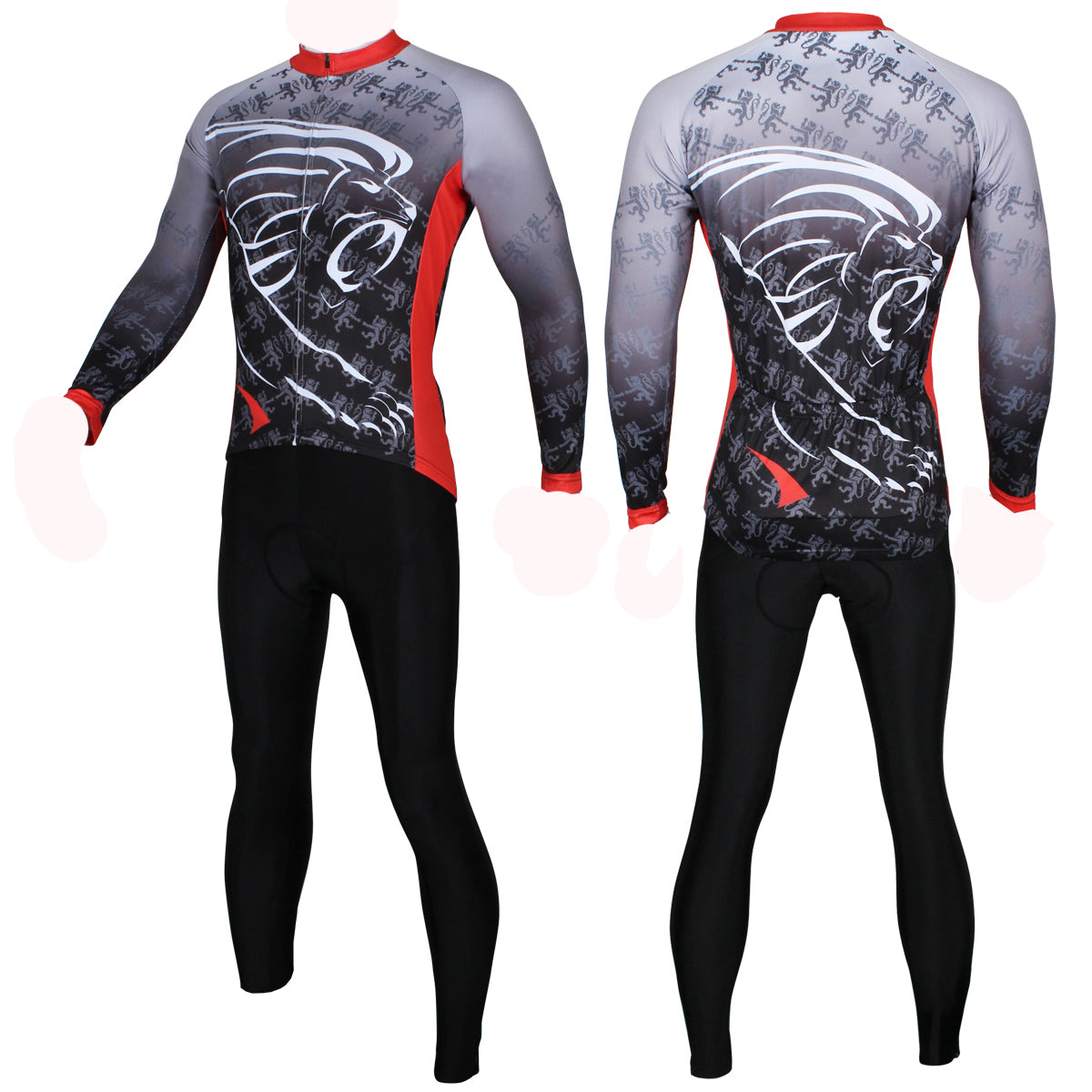ILPALADINO Men's Cycling Jersey - Breathable, Quick-Dry, King of Lions Design