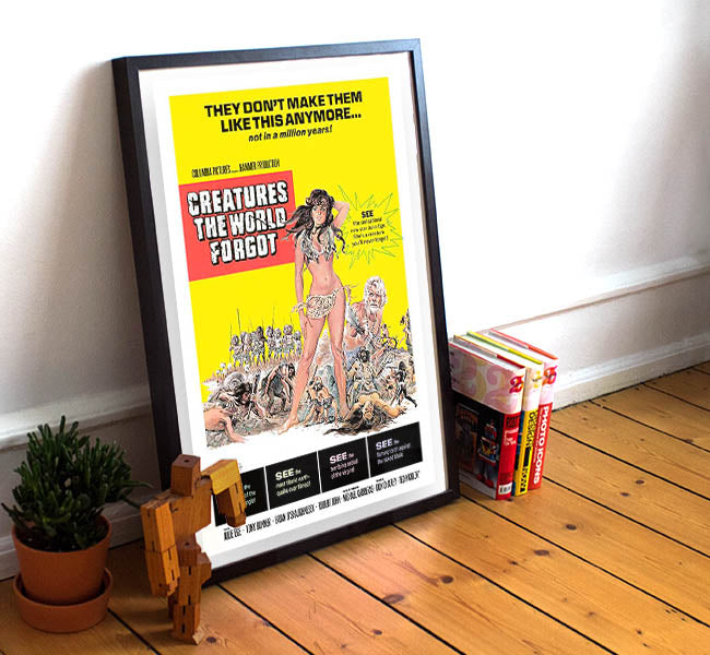 Vintage 1971 Movie Poster - Creatures the World Forgot