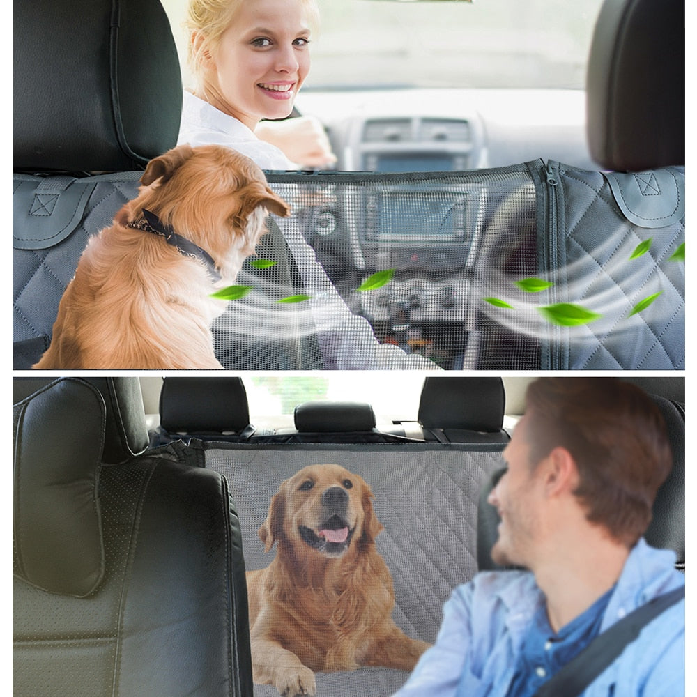 Universal Waterproof Dog Car Seat Cover with Mesh Window