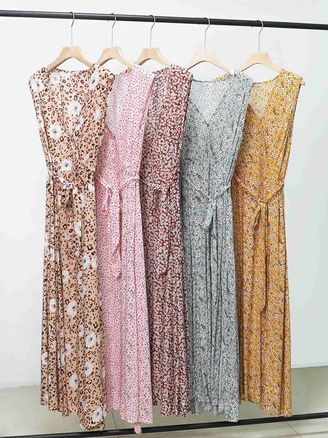 Eco-Chic Women's Bohemian Floral Maxi Dress