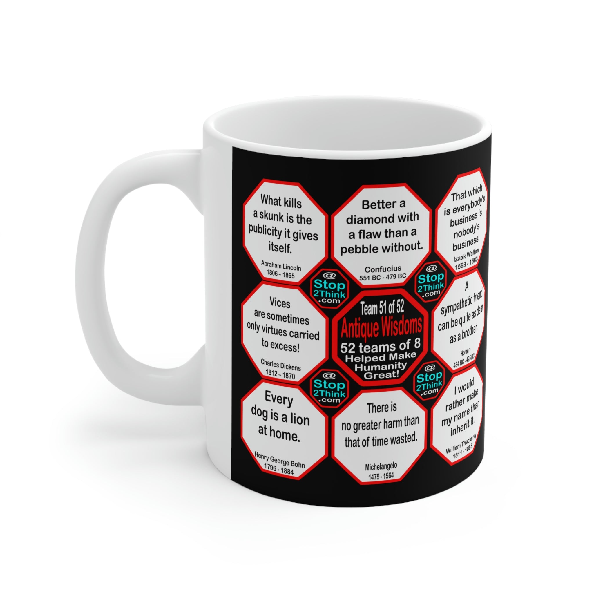 Team 51 Wisdom Mug - Sip and Reflect on Great Minds