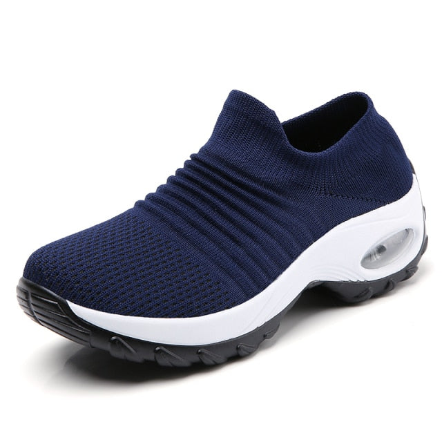 Women's Air Cushion Sports Shoes - 5cm Height Increase, Breathable & Comfortable Walking Sneakers