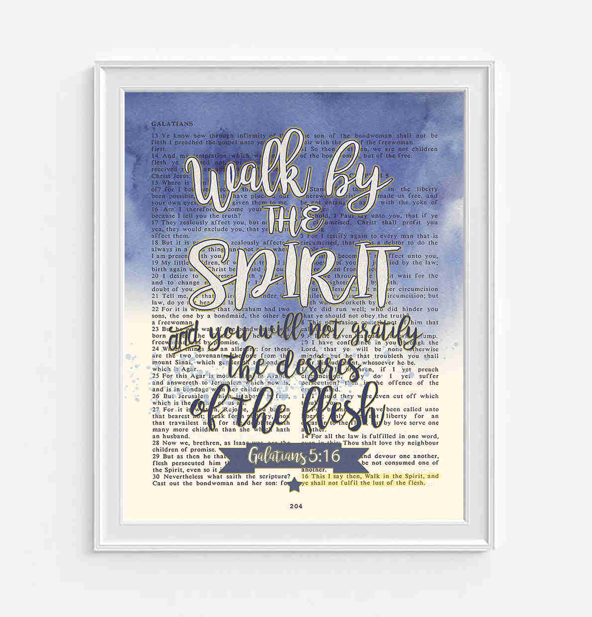 Inspirational Galatians 5:16 Christian Art Print