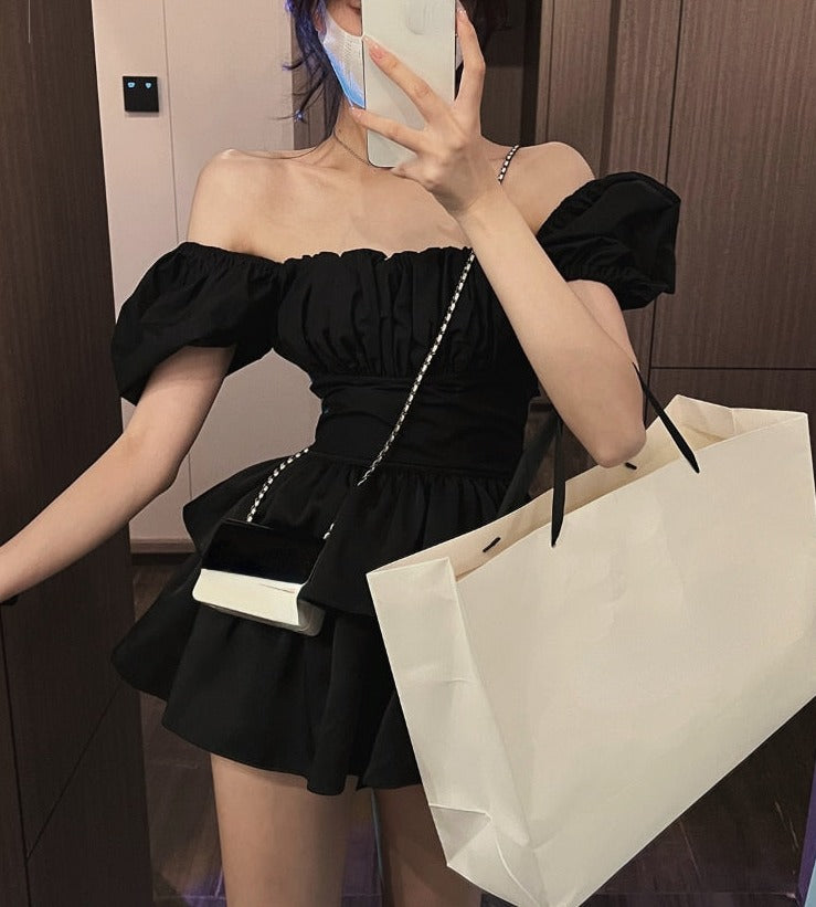 Stylish White Mini Party Dress with Ruffles for Women 2022