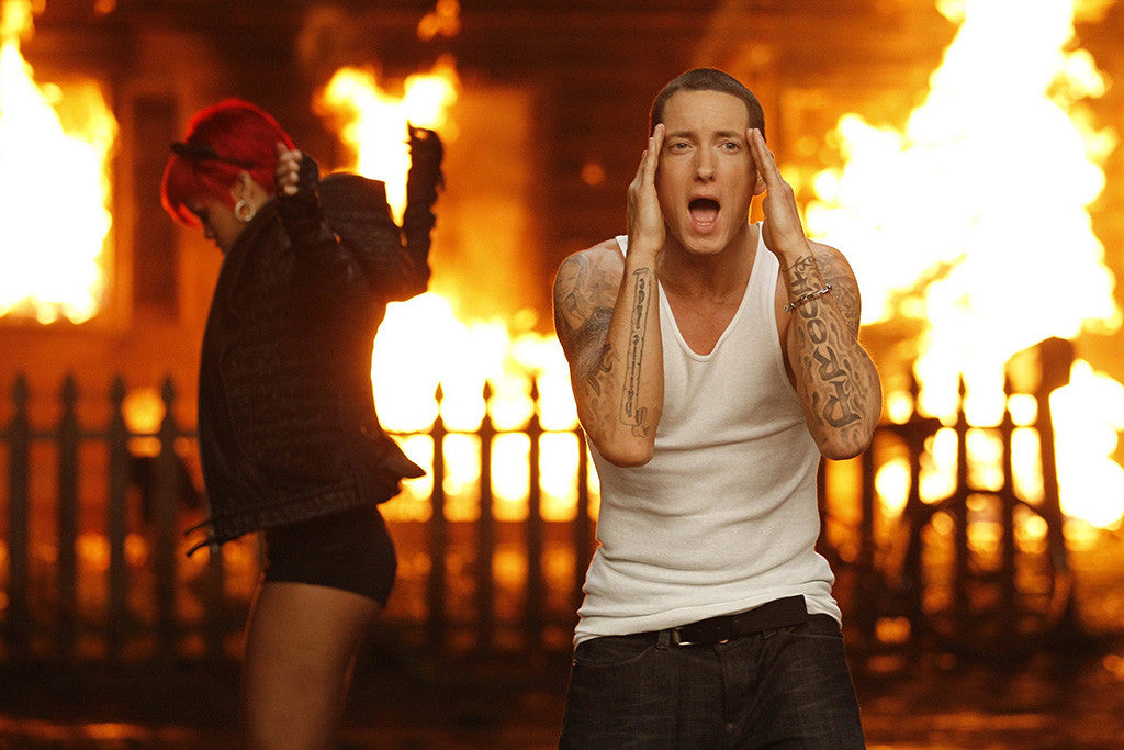 Eminem & Rihanna Music Poster - Hip Hop Pop Rap Art