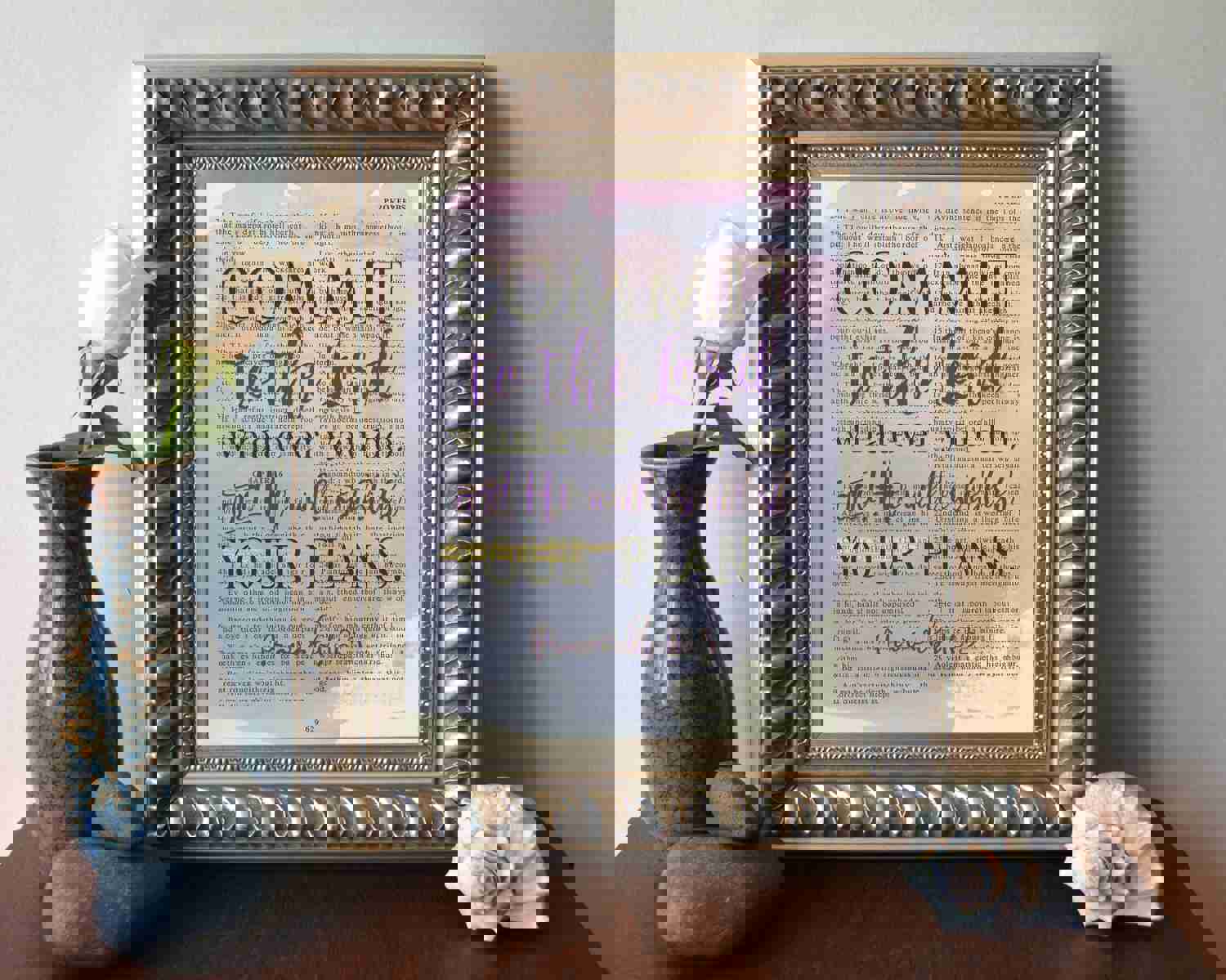 Dedicated to the Lord - Proverbs 16:3 Christian Art Print