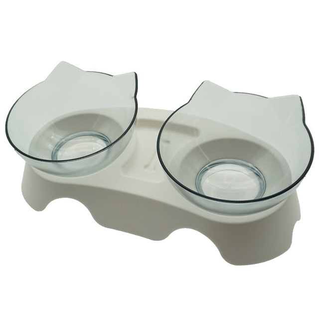 Non-Slip Double Pet Bowl with Stand for Cats and Dogs