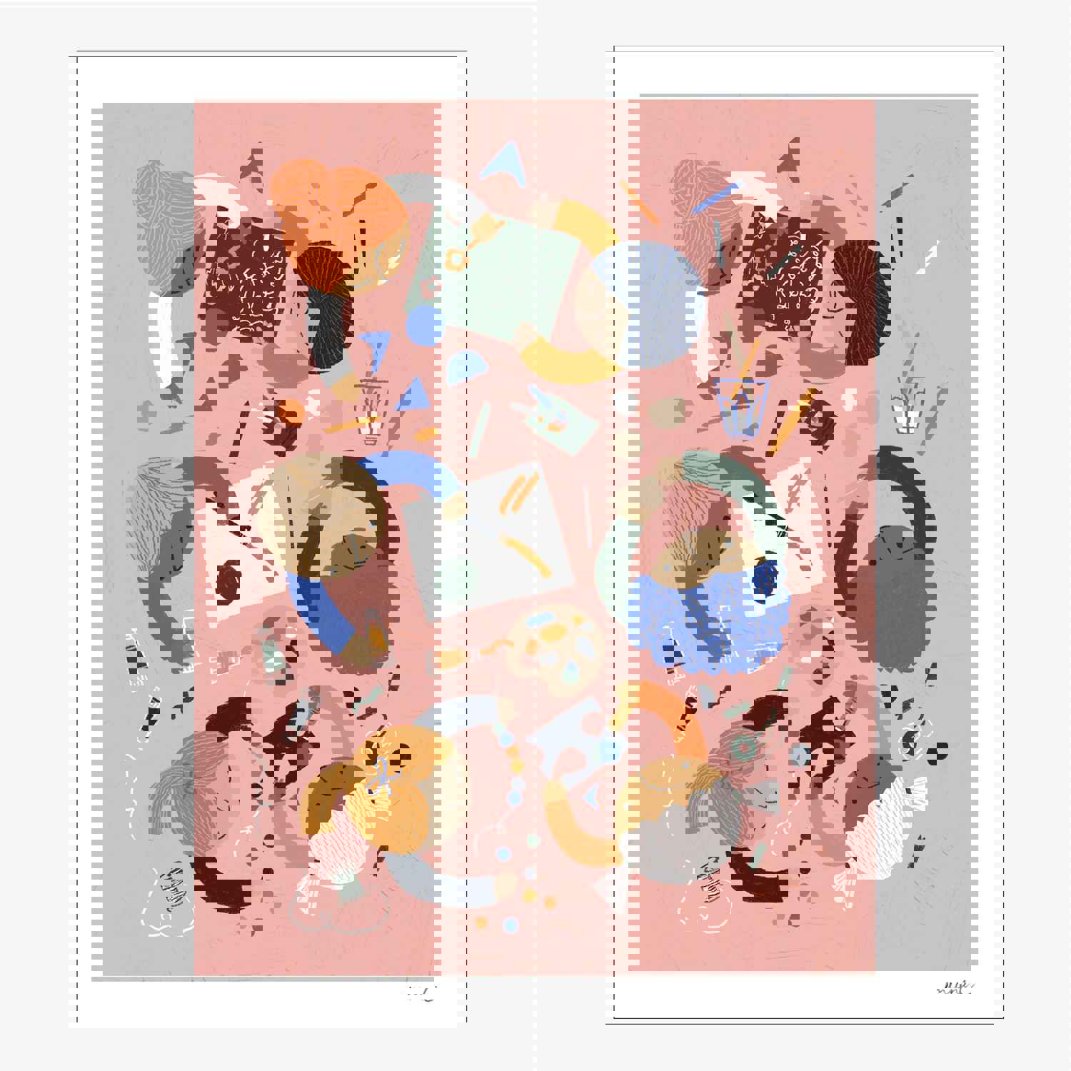 Creative Chaos: Art and Craft Friends Art Print