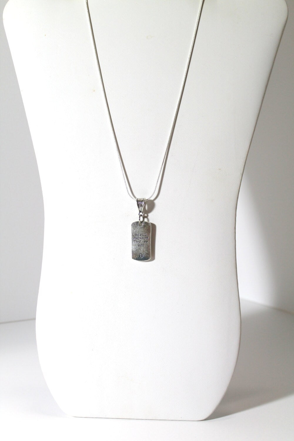 Psalm 46:10 Be Still and Know That I Am God, Double-Sided Protect Me Pendant