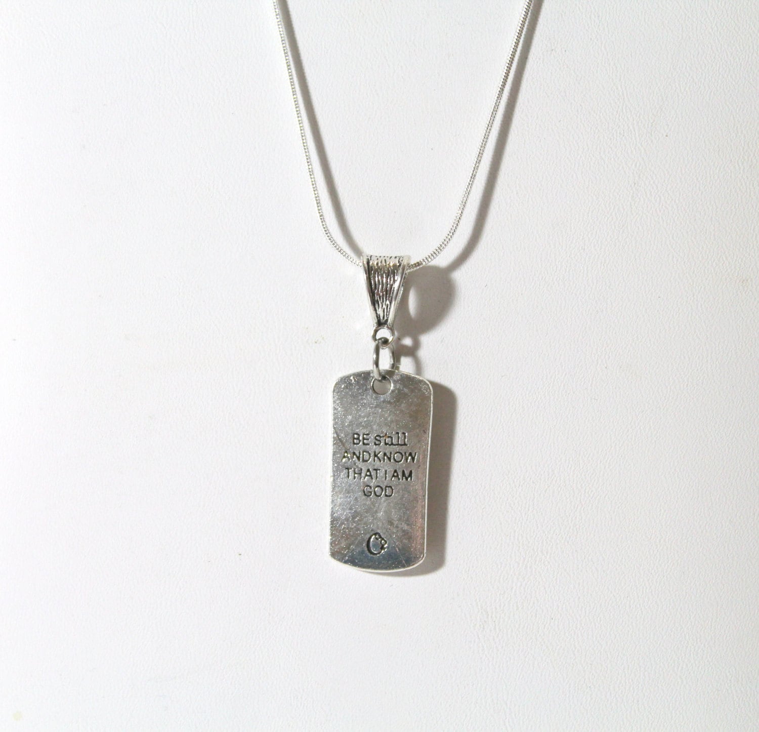 Psalm 46:10 Be Still and Know That I Am God, Double-Sided Protect Me Pendant