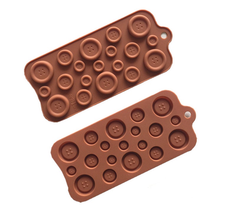 Silicone Button Mold - Flexible 4-Hole Rimmed for Crafting & Jewelry Making