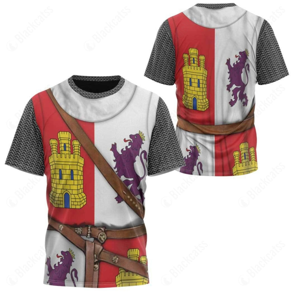 Epic Medieval Knight T-Shirt - Custom Sublimation & DTG Print