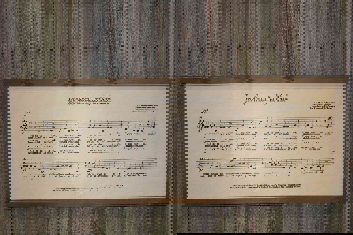 Custom Engraved Sheet Music Wood Sign, Shabby Chic Decor