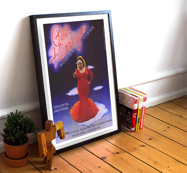 Vintage 1972 Pink Flamingos Movie Poster - Comedy, Crime, Horror