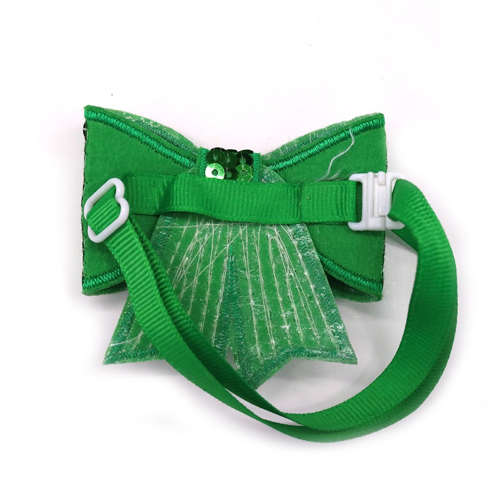 50pcs Christmas Pet Bow Ties - Adjustable & Festive for Dogs & Cats