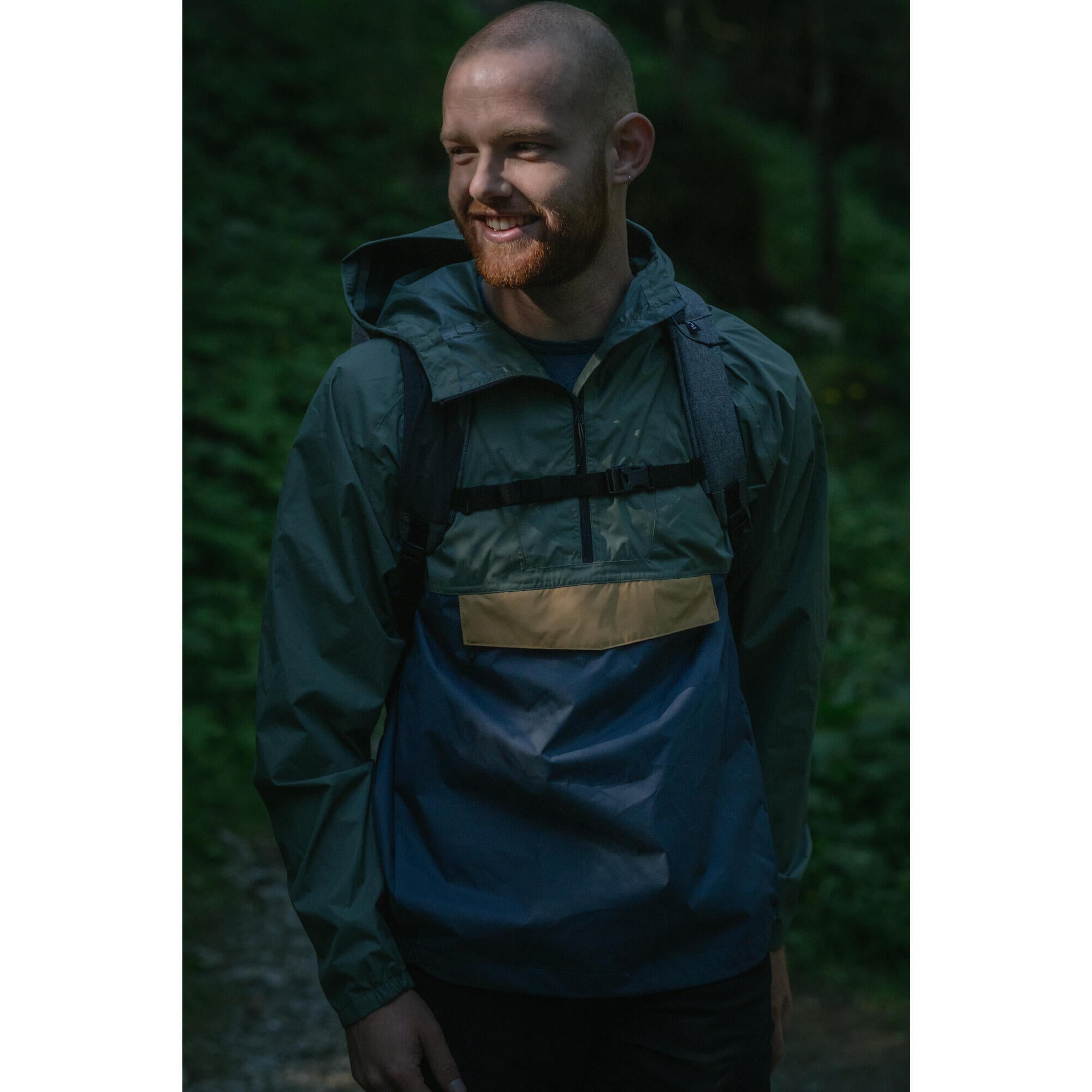Men's Eco-Friendly Waterproof Hiking Jacket NH150