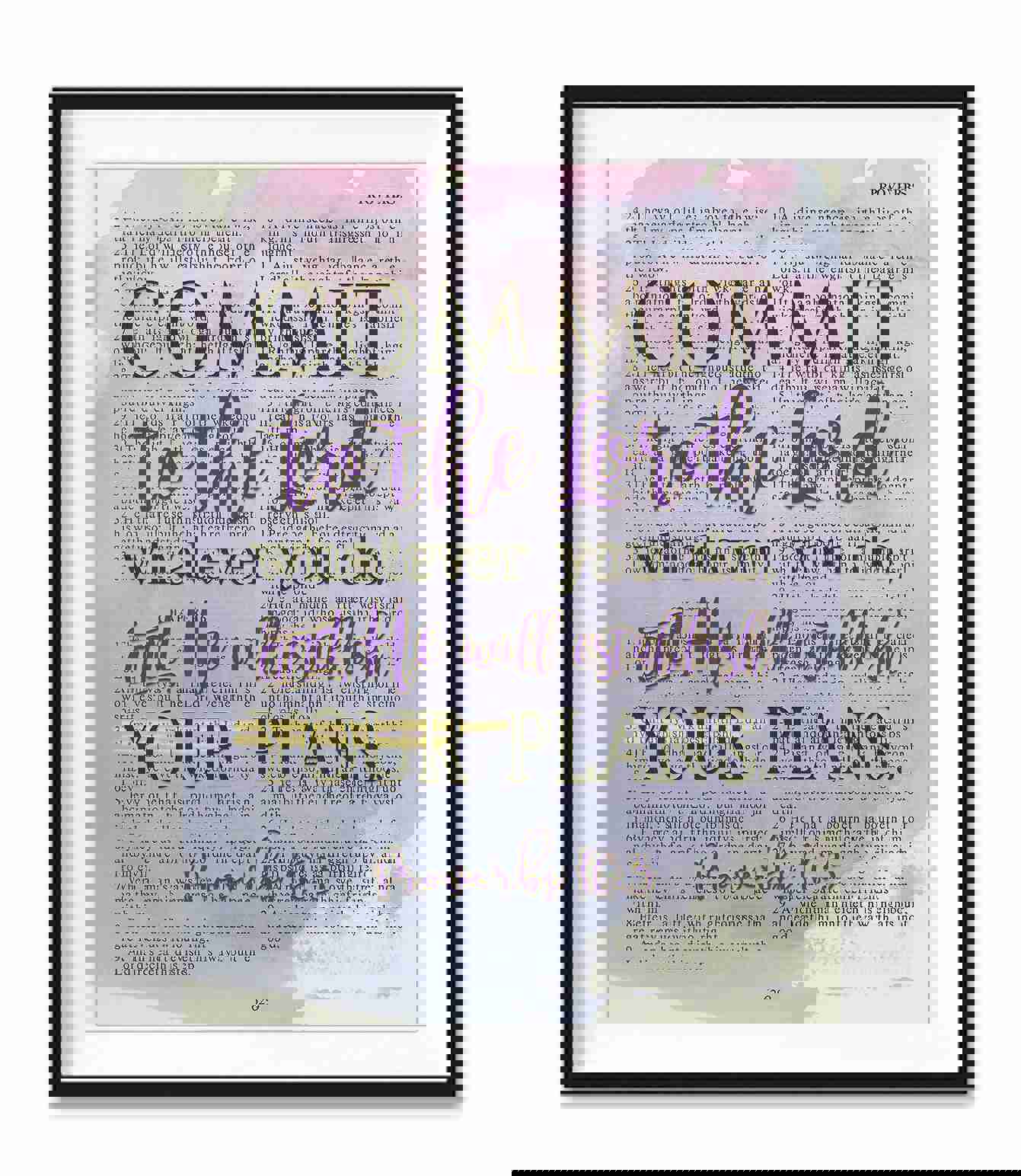 Dedicated to the Lord - Proverbs 16:3 Christian Art Print