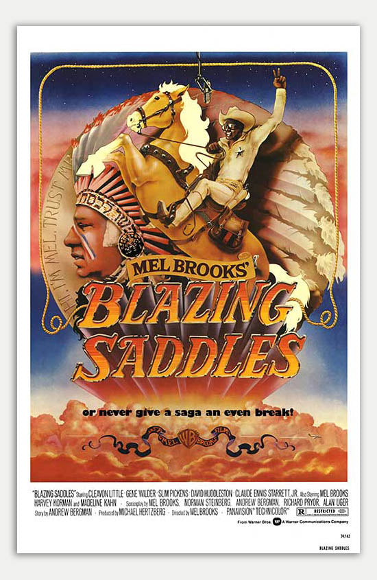 Blazing Saddles - 1974 Reprint Movie Poster