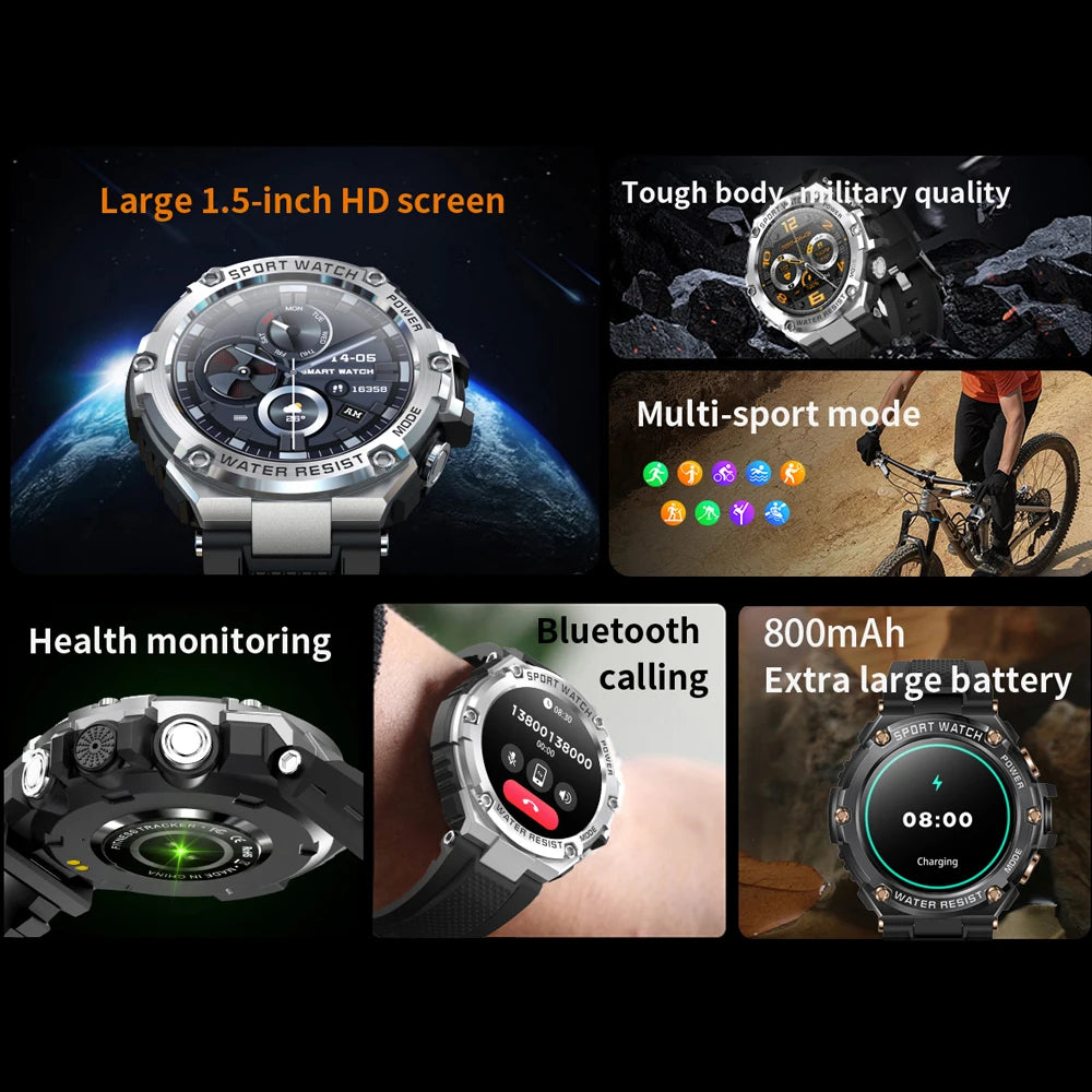 NEKTOM T88 Smart Watch with Health Tracking and Bluetooth Connectivity