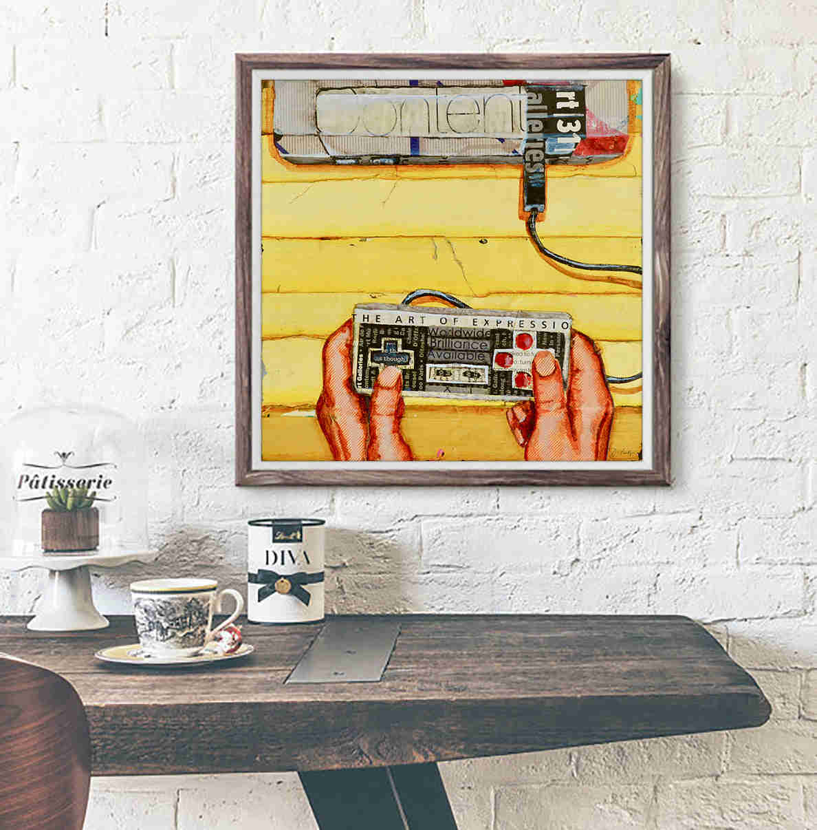 Retro Nintendo Controller Art Print by Danny Phillips
