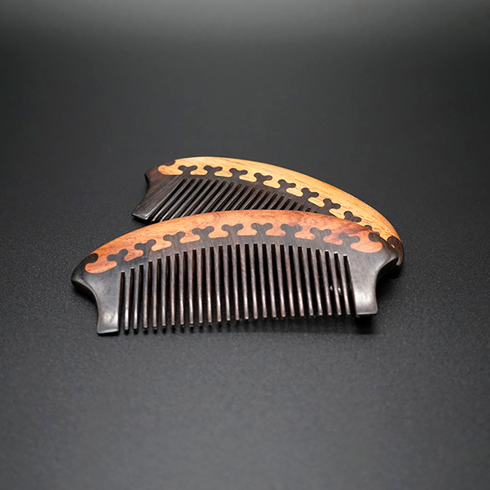 Premium Rosewood & African Blackwood Comb for Health Hair Therapy