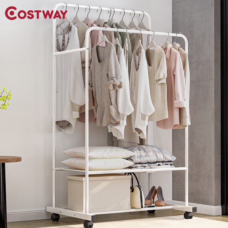 COSTWAY Modern Iron Coat Rack for Living Room