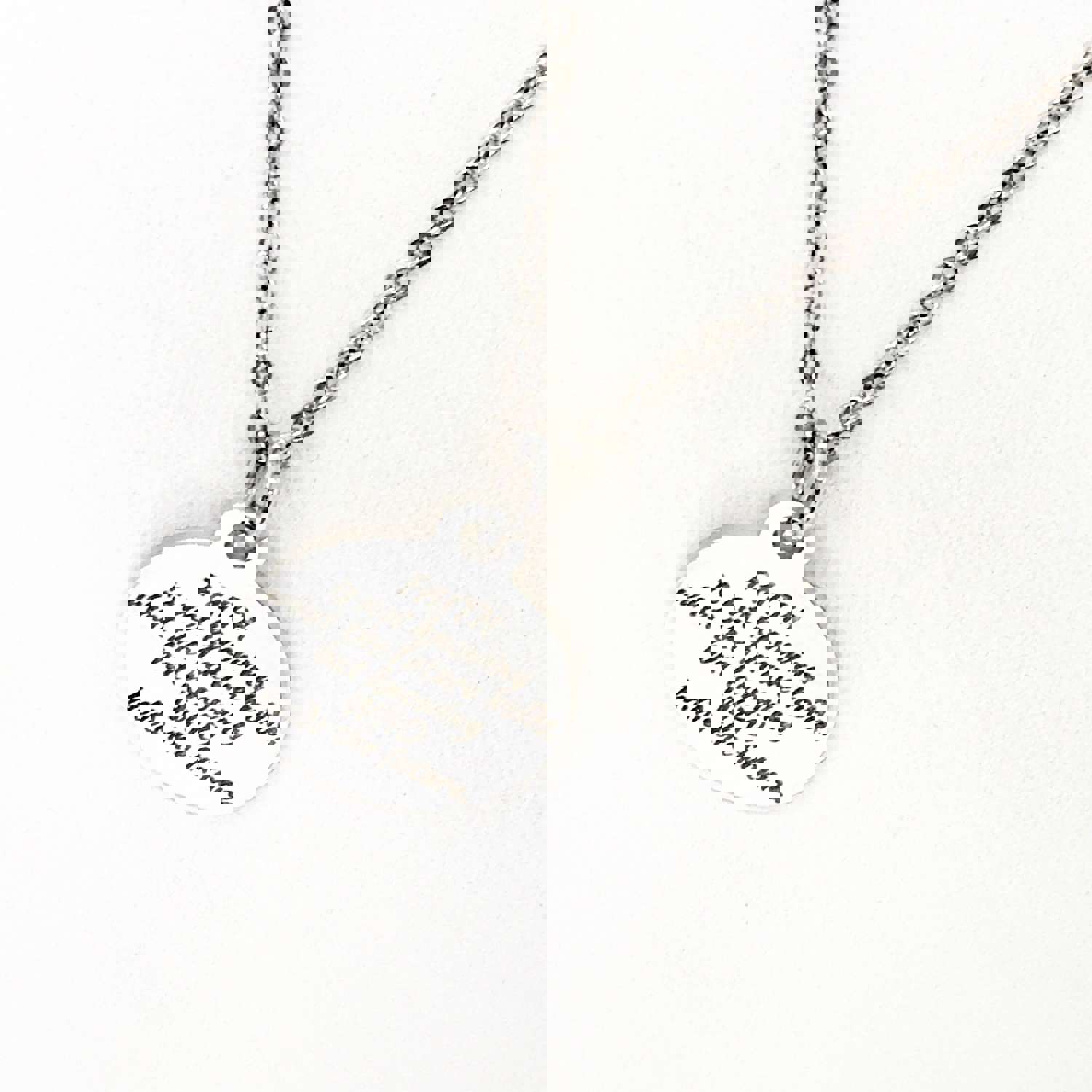 Faith-Inspired Stainless Steel Necklace with Engraved Charm