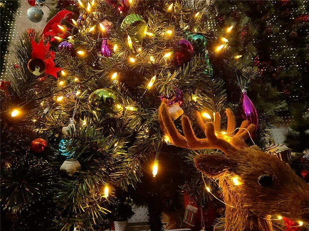 Battery-Powered 50 LED Outdoor Christmas String Lights