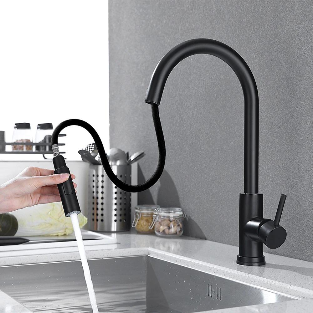 Touchless Sensor Kitchen Faucet with Pull-Down Sprayer