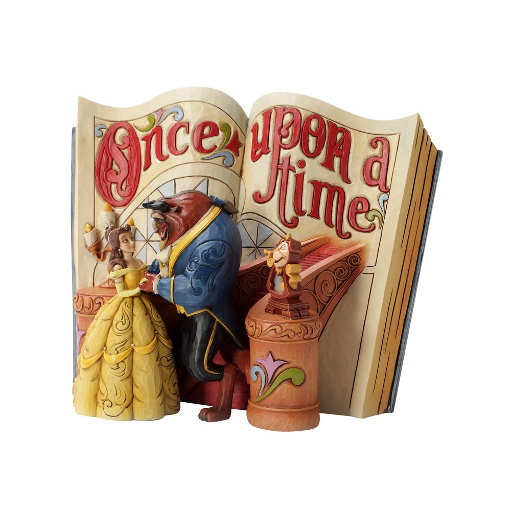 Jim Shore Disney Traditions: "Love Endures" Belle and Beast Storybook Figurine
