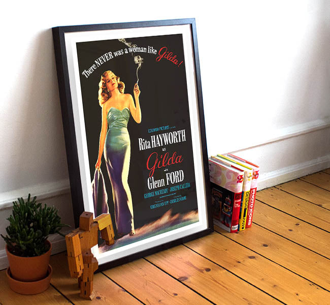 Gilda 1946 Reprint Movie Poster - A Classic Film-Noir Romance