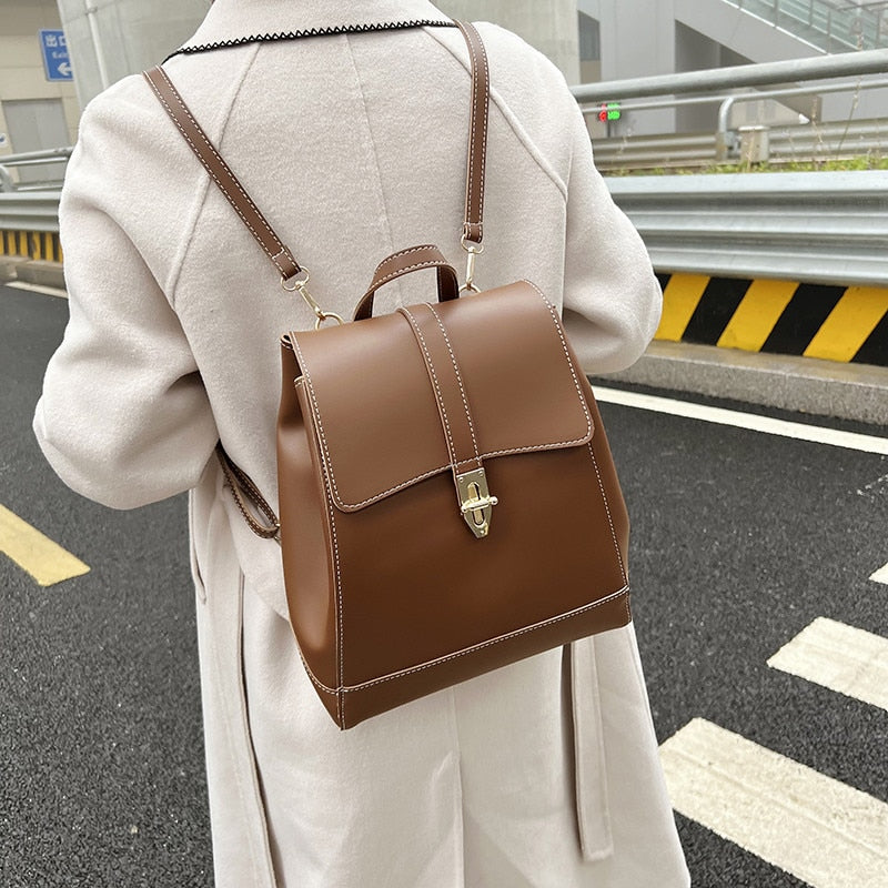 Kukombo Designer Women's Backpack, Soft PU Leather, Multifunction School Bag