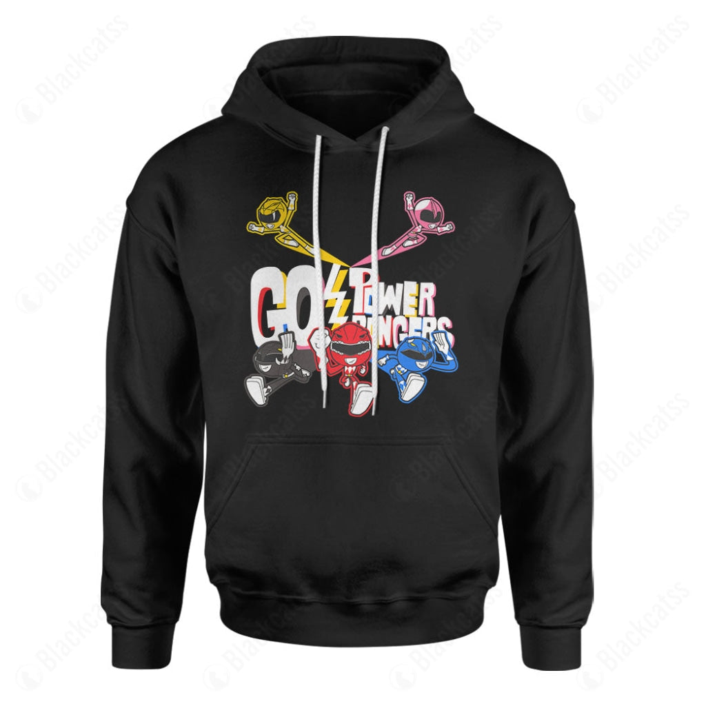 Go Go Power Rangers Custom Graphic T-Shirt