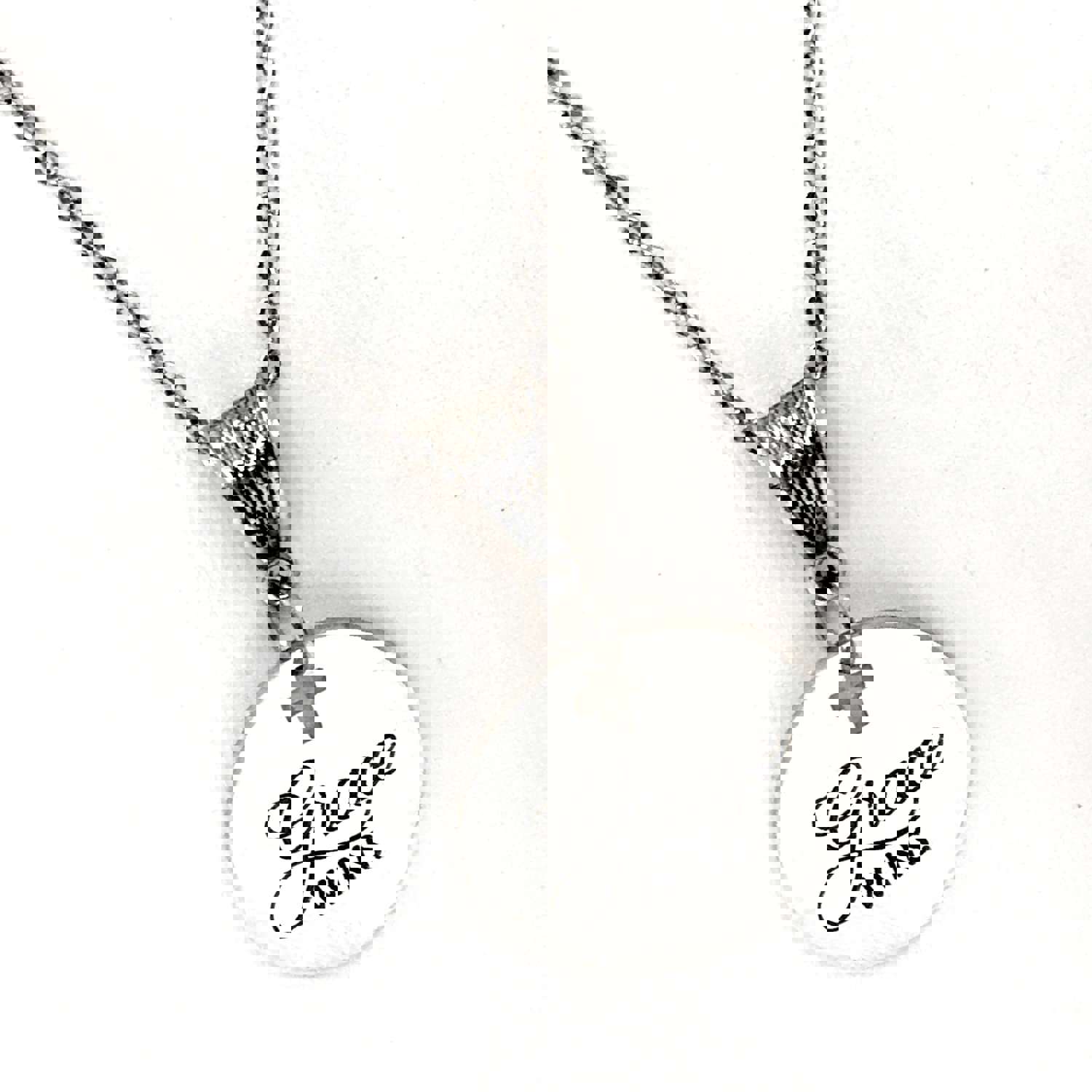Faith-Inspired "Grace Wins" Stainless Steel Pendant Necklace
