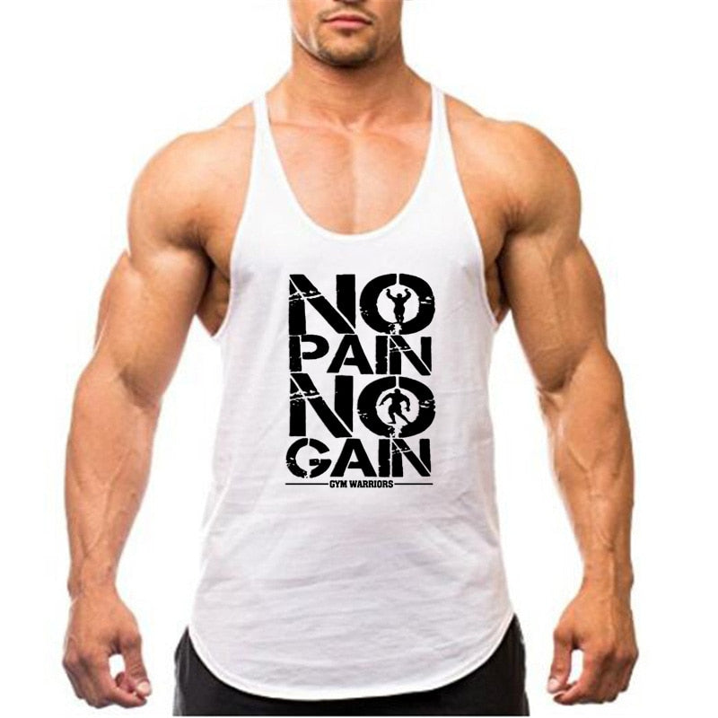 Men's Y-Back Cotton Tank Top for Fitness and Casual Wear
