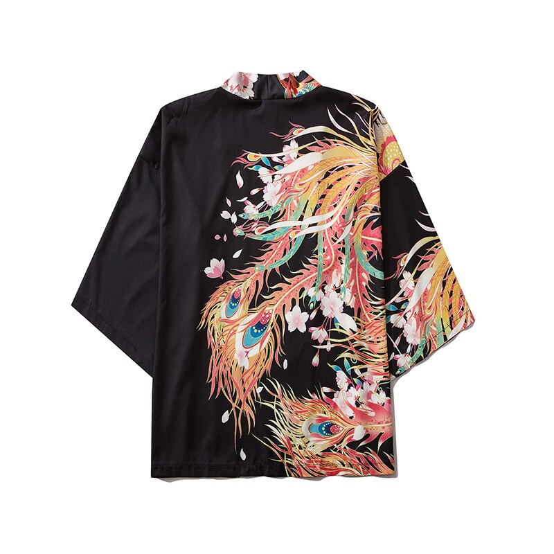 Japanese Anime Style Whale Print Kimono for Men & Women