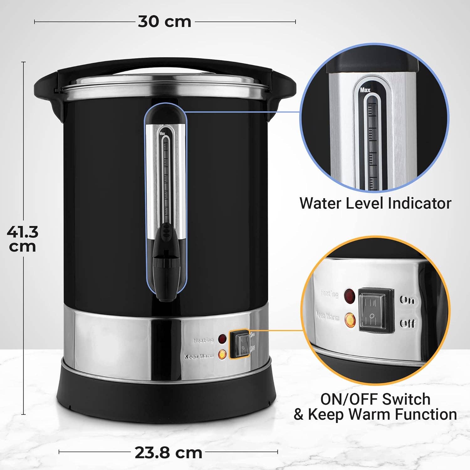 50 Cup Heavy-Duty Double Layer Electric Coffee Maker | Zulay Kitchen