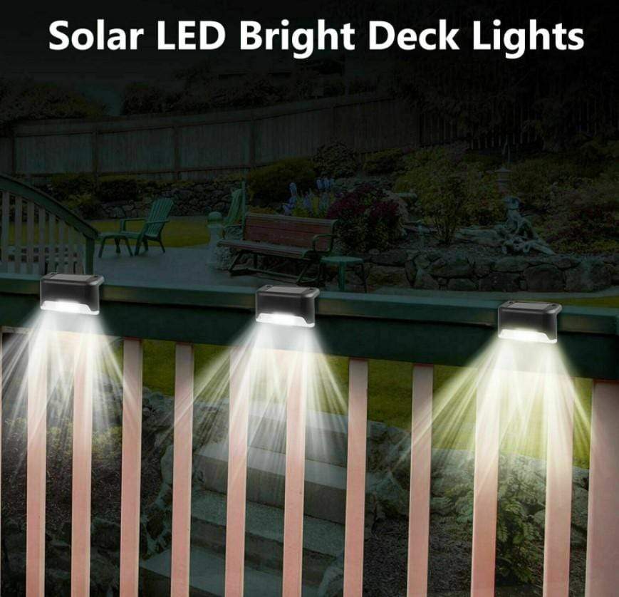 4-Piece Solar LED Outdoor Lighting Set for Patio, Garden, and Deck