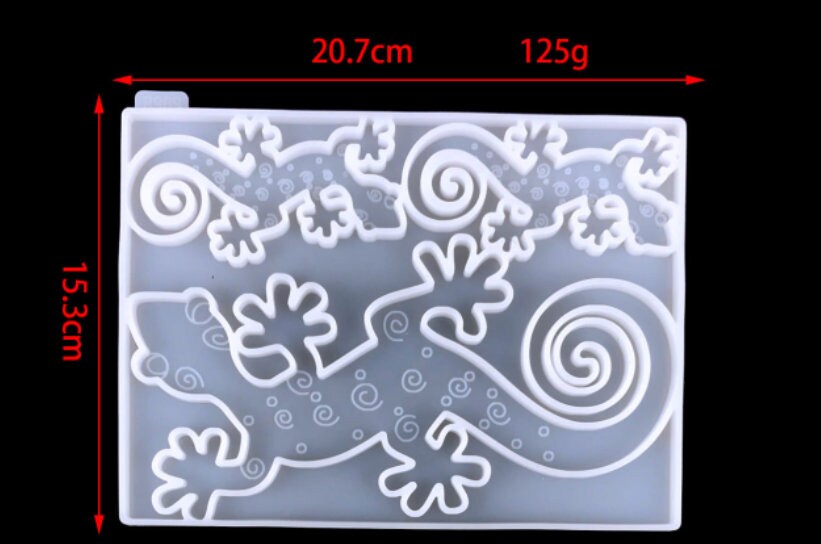 Realistic Gecko Lizard 3D Silicone Mold - Versatile for Crafts and Decorations