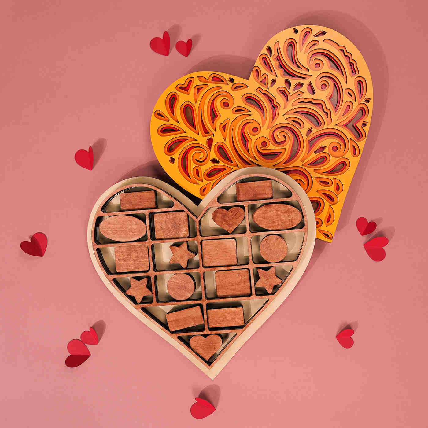Elegant Laser-Cut Chocolate Gift Box