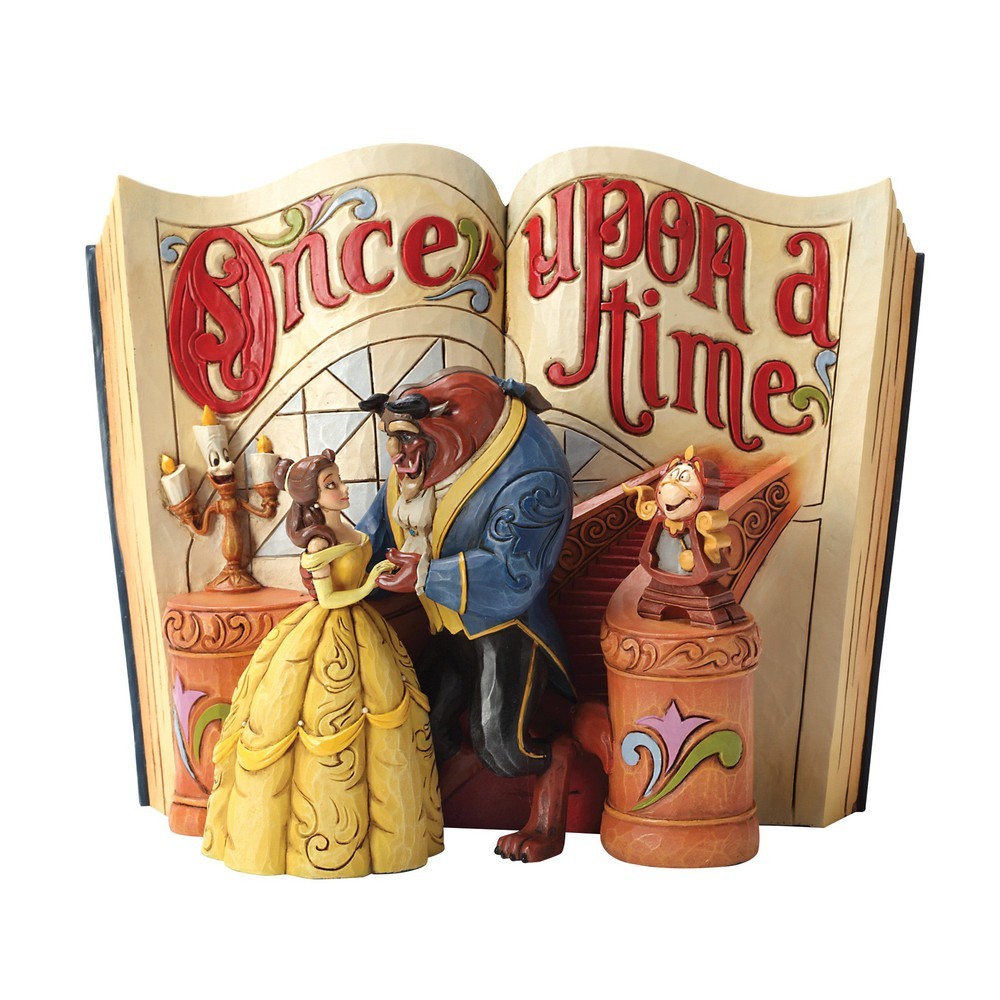 Jim Shore Disney Traditions: "Love Endures" Belle and Beast Storybook Figurine