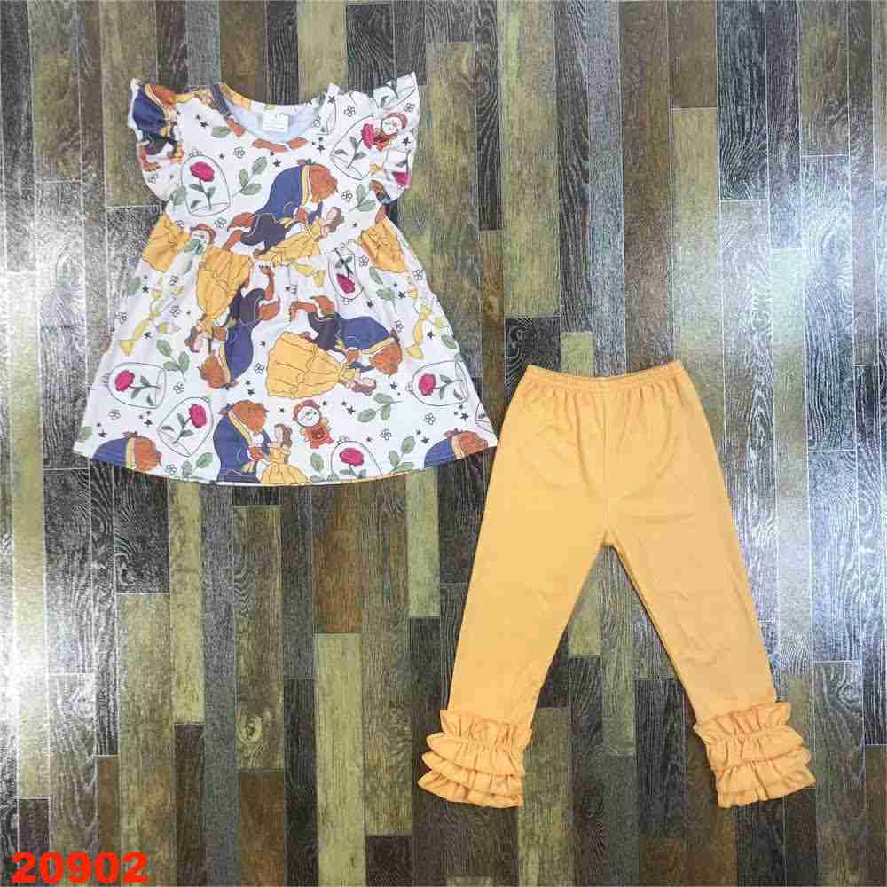 Disney-Inspired Ruffle Pants Outfit for Little Girls