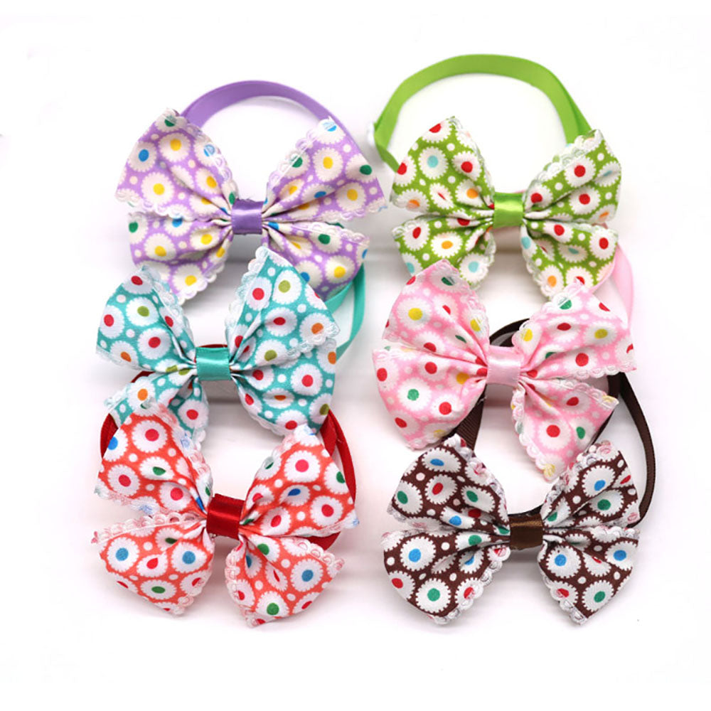 100pcs Mix Style Dog Bow Ties - Adjustable Neckties for Pups, Grooming Essentials